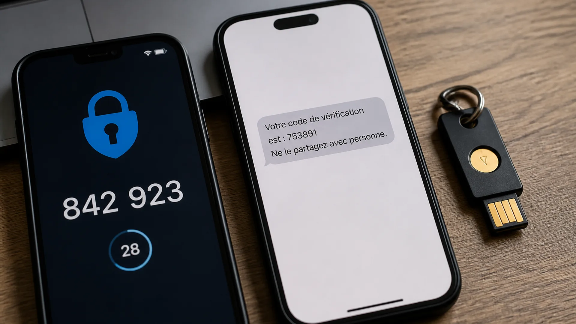 Double authentification : application, SMS ou cl&eacute; physique? &mdash; V&eacute;rifier avant d&rsquo;agir : le r&eacute;flexe qui &eacute;vite la mauvaise d&eacute;cision.